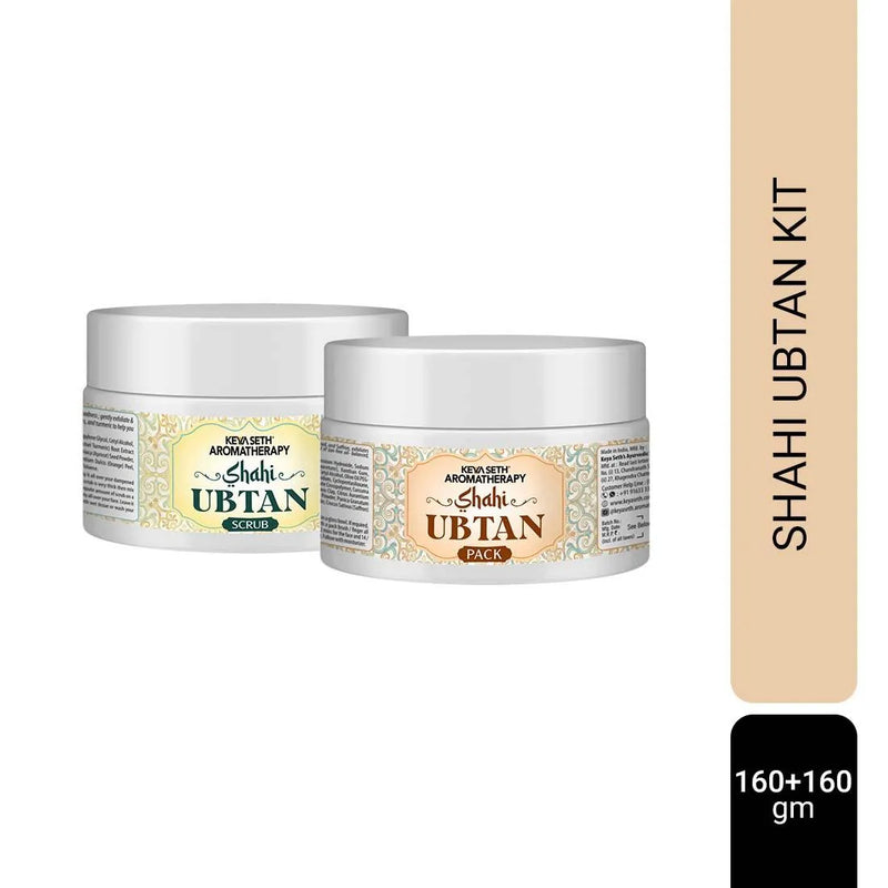 Shahi Ubtan Scrub & Pack Combo, I Tan Free  Glowing skin Natural Exfoliation I All Skin Types - Keya Seth Aromatherapy